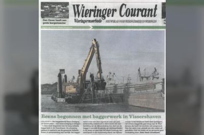 Beens gestart met baggerwerk Vissershaven Den Oever