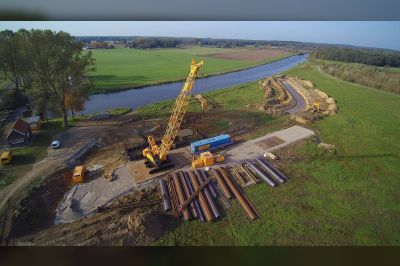 Realisatie damwandconstructie voor sluizen Junne en Mariënberg in de Vecht