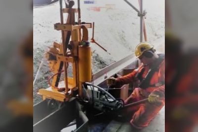 Verplaatsbare boorstatief in ankergording