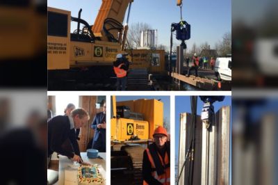 Feestelijke start verhogen kade langs Otwegwetering