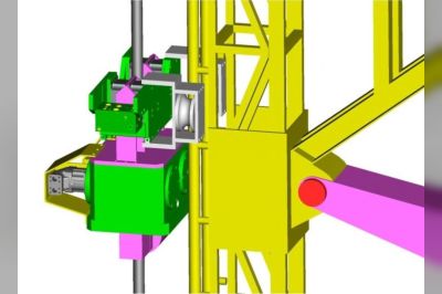 Trilblok met centrale doorvoer
