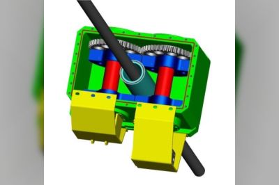 Trilblok met centrale doorvoer