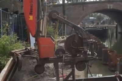 Draadzagen bij sloopwerk kadeconstructies