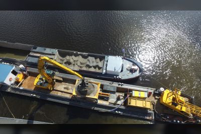 Innovatieve zandsproei-methode bij Molenplas te Haarlem