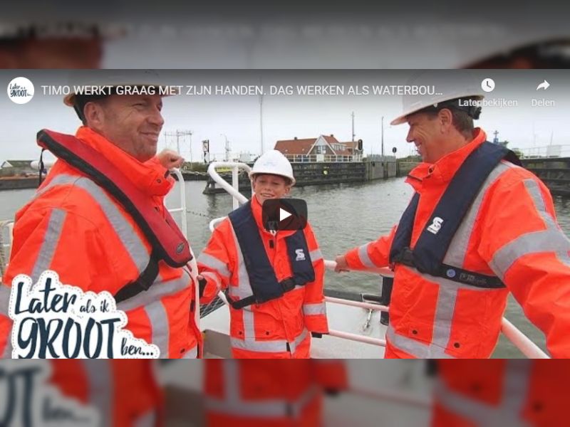Uitzending RTL4: "Later als ik groot ben word ik waterbouwer"